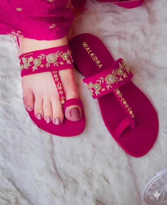 dark pink foot wear