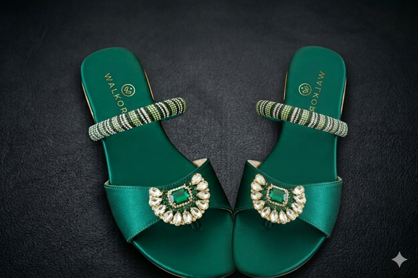 dark green foot wear